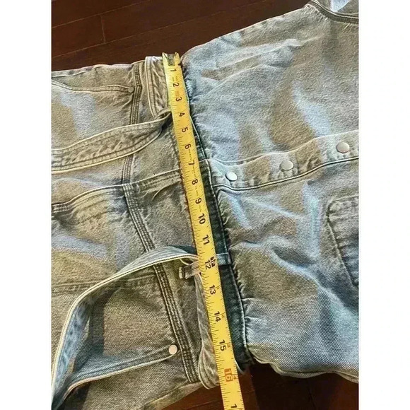 Rag & Bone Mia Belted Midi Jeans Dress Denim Chambray Blue Large L Button Up NEW - Picture 5 of 6